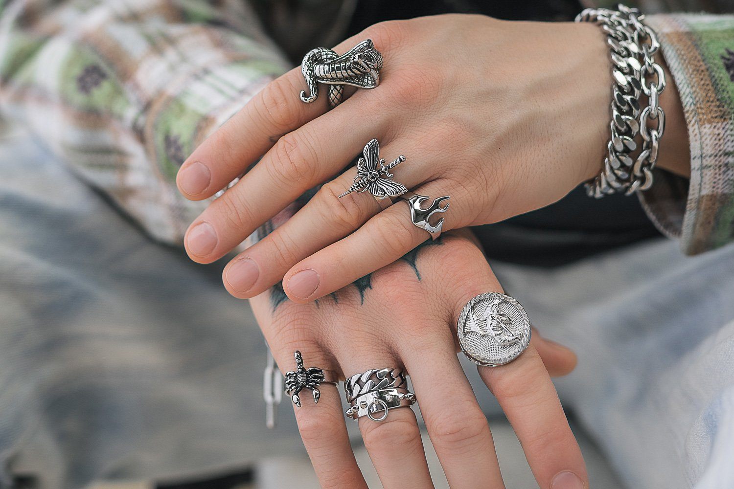 Men Rings, Silver Signed Ring, Men Jewelry, Silver Men Jewelry, Band Ring,  Mens Ring Silver, Fashion Men Ring, Mens Ring, Stacking Ring Gift 