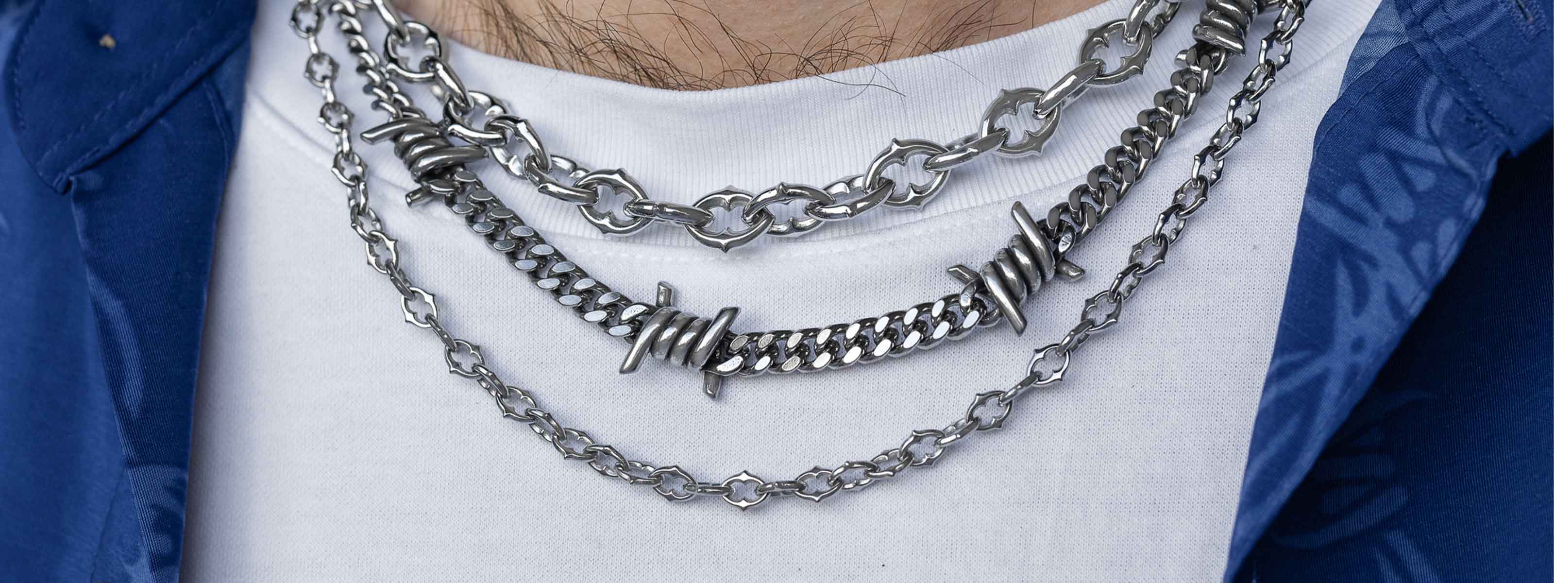 Silver Spiked Chains