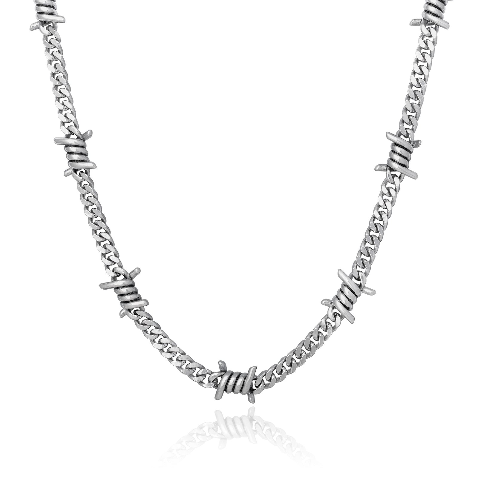 Silver Tone Lock Necklace by Statement Collective