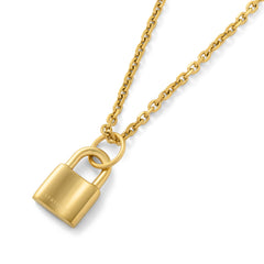 18K Custom Initial Padlock Necklace