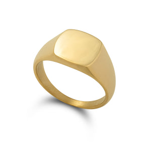 Minimalist Signet Ring Gold